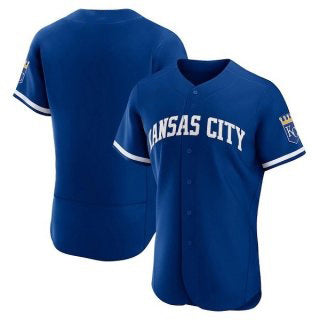 Kansas City Royals Blank Blue Jereymy Flex Base Stitched Jersey