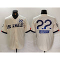 Los Angeles Dodgers #22 Clayton Kershaw Cream Jereymy 2024 City Connect Limited Jersey