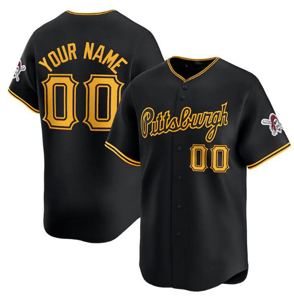 Custom Pittsburgh Pirates Active Player Black Jereymy Alternate Limited Stitched Jersey