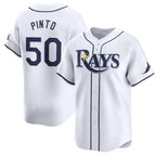 Tampa Bay Rays #50 Rene Pinto White Jereymy Home Limited Stitched Jersey