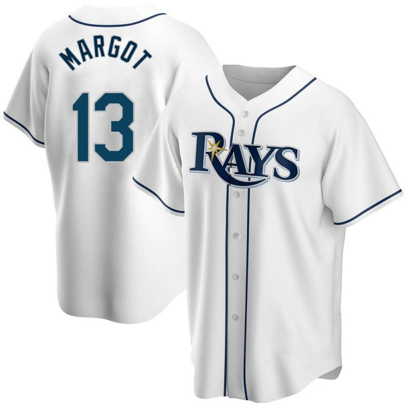 Tampa Bay Rays Replica #13 Manuel Margot White Jereymy Home Jersey