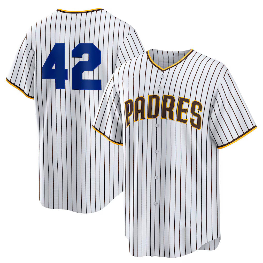 San Diego Padres #42 Jackie Robinson White Jereymy Home 2025 Day Replica Jersey