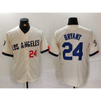 Los Angeles Dodgers #24 Kobe Bryant Number Cream Jereymy 2024 City Connect Limited Stitched Jersey 2