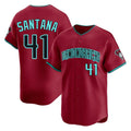 Arizona Diamondbacks #41 Carlos Santana Player Red Jereymy Limited Home Game Stitched Jerseys
