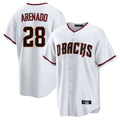 Arizona Diamondbacks #28 Nolan Arenado Player White Jereymy Home Game Stitched Jerseys