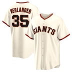 San Francisco Giants #35 Justin Verlander Cream Jereymy Home Replica Jersey