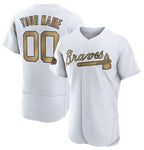 Custom Atlanta Braves Active Player White Jereymy 2022 All-Star Flex Base Stitched Jersey