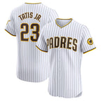 San Diego Padres #23 Fernando Tatis Jr. White Jereymy Home Elite Jersey