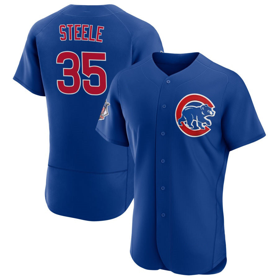 Chicago Cubs #35 Justin Steele Royal Jereymy Alternate FlexBase Player Jersey