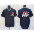 Arizona Diamondbacks Black Jereymy Team Big Logo Cool Base Stitched Jersey
