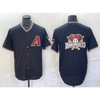 Arizona Diamondbacks Black Jereymy Team Big Logo Cool Base Stitched Jersey