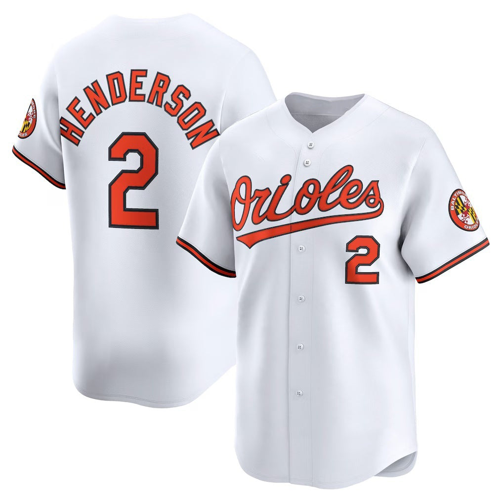Baltimore Orioles #2 Gunnar Henderson White Jereymy Home Limited Player Jersey