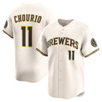 Milwaukee Brewers #11 Jackson Chourio Cream Jereymy Home Limited Jersey