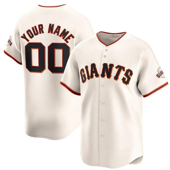 Custom San Francisco Giants Active Player Cream Jereymy Home Limited Stitched Jersey