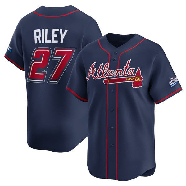 Atlanta Braves #27 Austin Riley Navy Jereymy 2025 Speedway Classic Alternate Limited Stitched Jersey