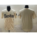 Boston Red Sox Blank Cream Jereymy Gothic Vapor Limited Stitched Jersey
