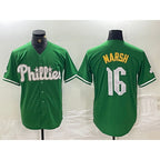 Philadelphia Phillies #16 Brandon Marsh Green Jereymy 2024 City Connect Stitched Jersey