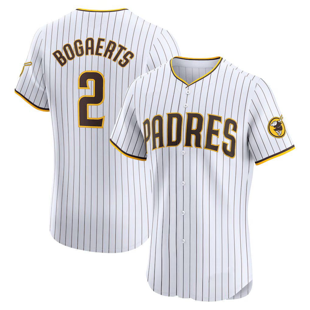 San Diego Padres #2 Xander Bogaerts White Jereymy Home Elite Jersey