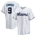 Miami Marlins #9 Xavier Edwards White Jereymy Home Replica Jersey