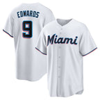 Miami Marlins #9 Xavier Edwards White Jereymy Home Replica Jersey