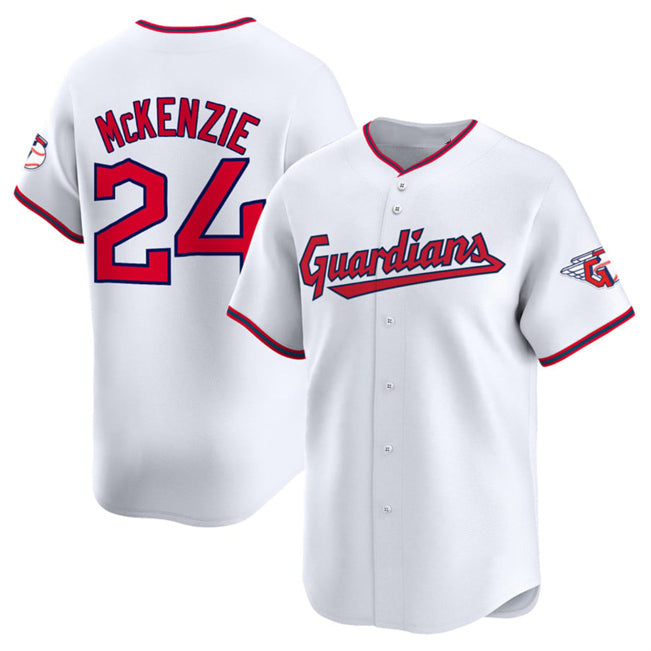 Cleveland Guardians #24 Triston McKenzie White Jereymy Home Limited Stitched Jersey