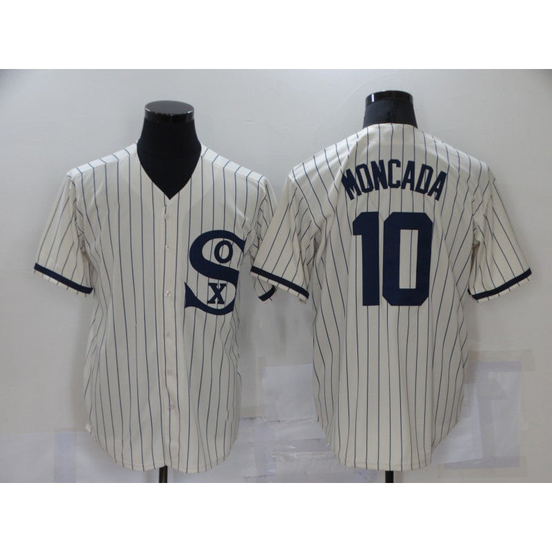 Chicago White Sox #10 Yoan Moncada 2021 Cream Jereymy Field of Dreams Name Cool Base Stitched Jersey