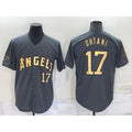 Los Angeles Angels #17 Shohei Ohtani Number Grey Jereymy 2022 All Star Stitched Cool Base Jersey