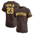 San Diego Padres #23 Fernando Tatis Jr. Brown Jereymy Road Elite Jersey