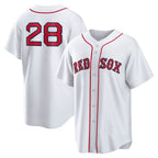 Boston Red Sox #28 Kristian Campbell White Jereymy Home Replica Jersey