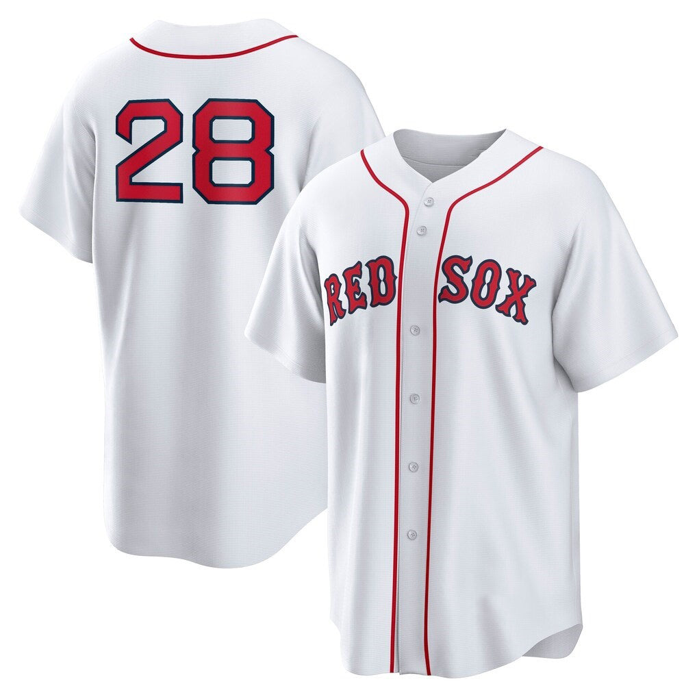 Boston Red Sox #28 Kristian Campbell White Jereymy Home Replica Jersey