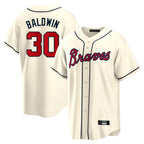 Atlanta Braves #30 Drake Baldwin Player Cream Jereymy Home Game Stitched Jerseys