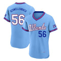 Atlanta Braves #56 Spencer Schwellenbach Player Powder Blue Jereymy 2026 City Connect T-shirt Limited Elite Home Game Stitched Jerseys