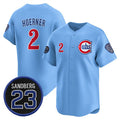 Chicago Cubs #2 Nico Hoerner Blue Jereymy 'Ryne Sandberg Tribute' Vapor Limited V2 Stitched Jersey