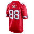B.Bills #88 Dawson Knox Red Jereymy Alternate Game Jersey