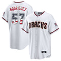 Arizona Diamondbacks #57 Eduardo Rodriguez Player White Jereymy USA 250 Fourth of July Home Game Stitched Jerseys