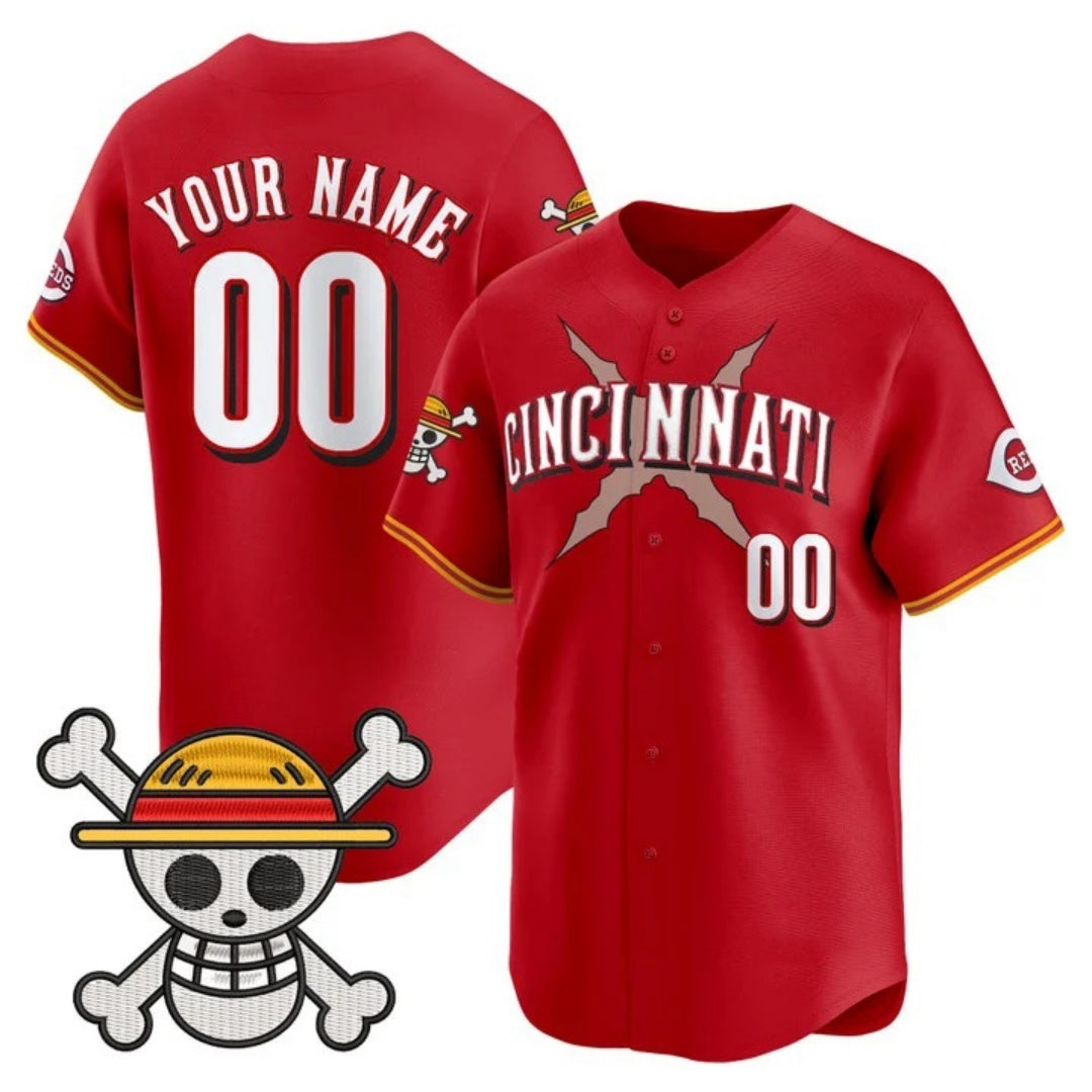 Custom Cincinnati Reds x One Piece Red Jereymy Vapor Premier Limited Jersey - Stitched
