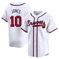 Atlanta Braves #10 Chipper Jones Player White Jereymy Limited Home Game Stitched Jerseys