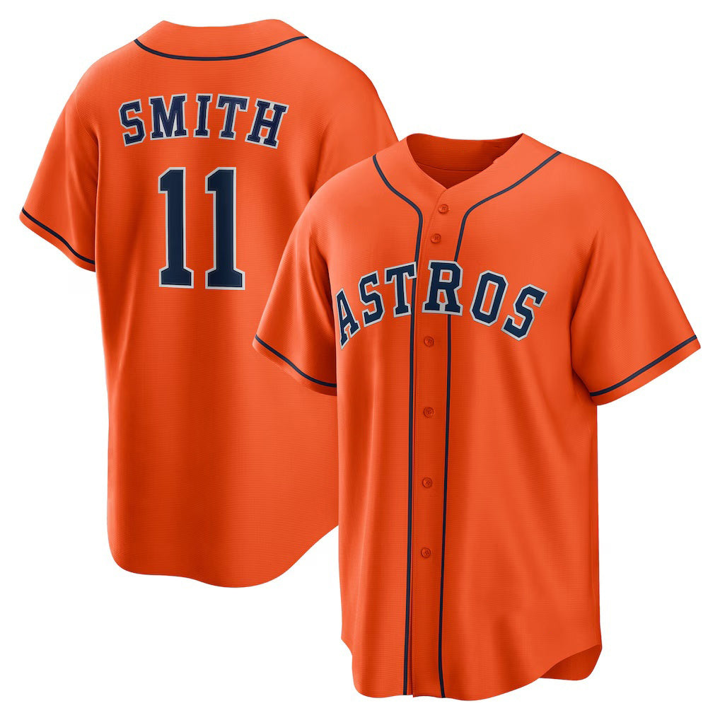 Houston Astros #11 Cam Smith Orange Jereymy Alternate Replica Jersey