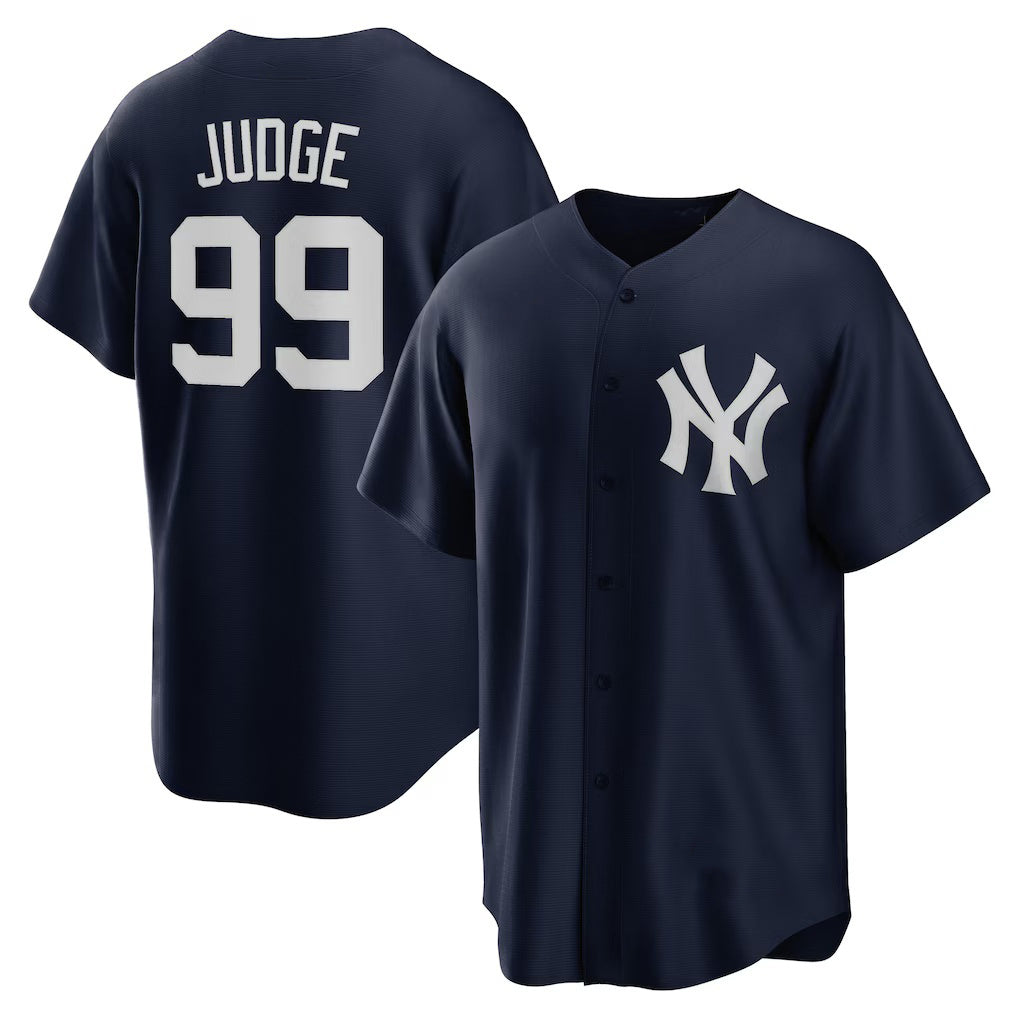 New York Yankees #99 Aaron Judge Navy Jereymy 2020 Spring Training Replica Player Jersey