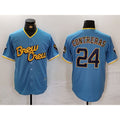 Milwaukee Brewers #24 William Contreras Blue Jereymy 2022 City Connect Cool Base Stitched Jersey
