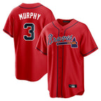 Atlanta Braves #3 Dale Murphy Player Red Jereymy Home Game Stitched Jerseys