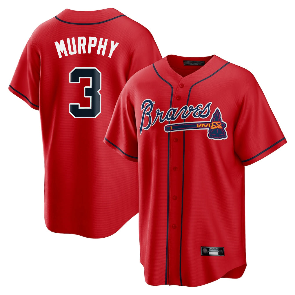 Atlanta Braves #3 Dale Murphy Player Red Jereymy Home Game Stitched Jerseys