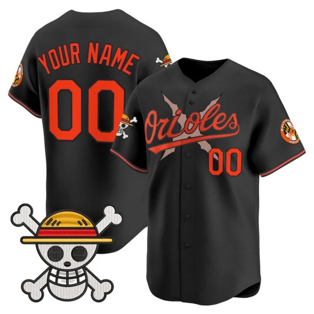 Custom Baltimore Orioles x One Piece Black Jereymy Vapor Premier Limited Jersey - Stitched