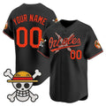 Custom Baltimore Orioles x One Piece Black Jereymy Vapor Premier Limited Jersey - Stitched