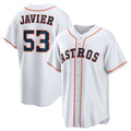 Houston Astros #53 Cristian Javier White Jereymy Home Replica Jersey