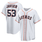 Houston Astros #53 Cristian Javier White Jereymy Home Replica Jersey