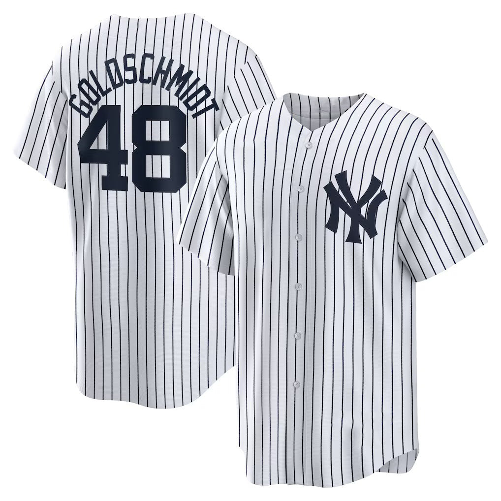 New York Yankees #48 Paul Goldschmidt White Jereymy Home Replica Jersey