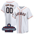 Custom Houston Astros Active Player White Jereymy 2022 World Series Champions Cool Base Stitched Jersey