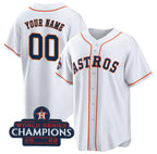 Custom Houston Astros Active Player White Jereymy 2022 World Series Champions Cool Base Stitched Jersey