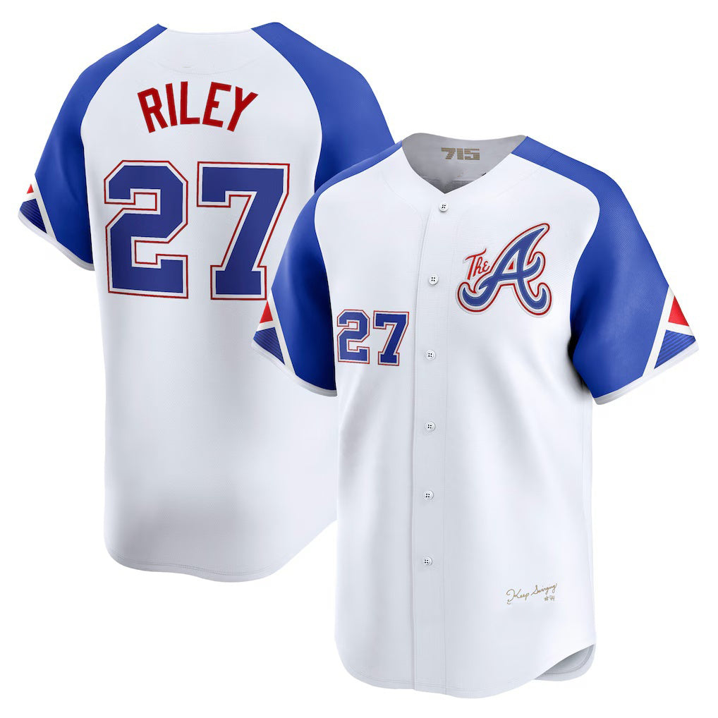 Atlanta Braves #27 Austin Riley White Jereymy City Connect Limited Player Jersey